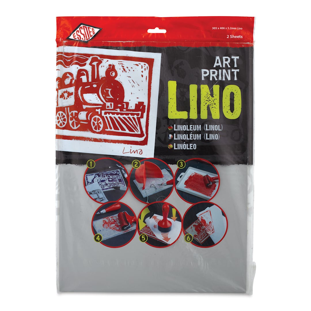 Open in modal - Essdee Lino Blocks - 16" x 12", Unmounted, Pkg of 2, front of packaging