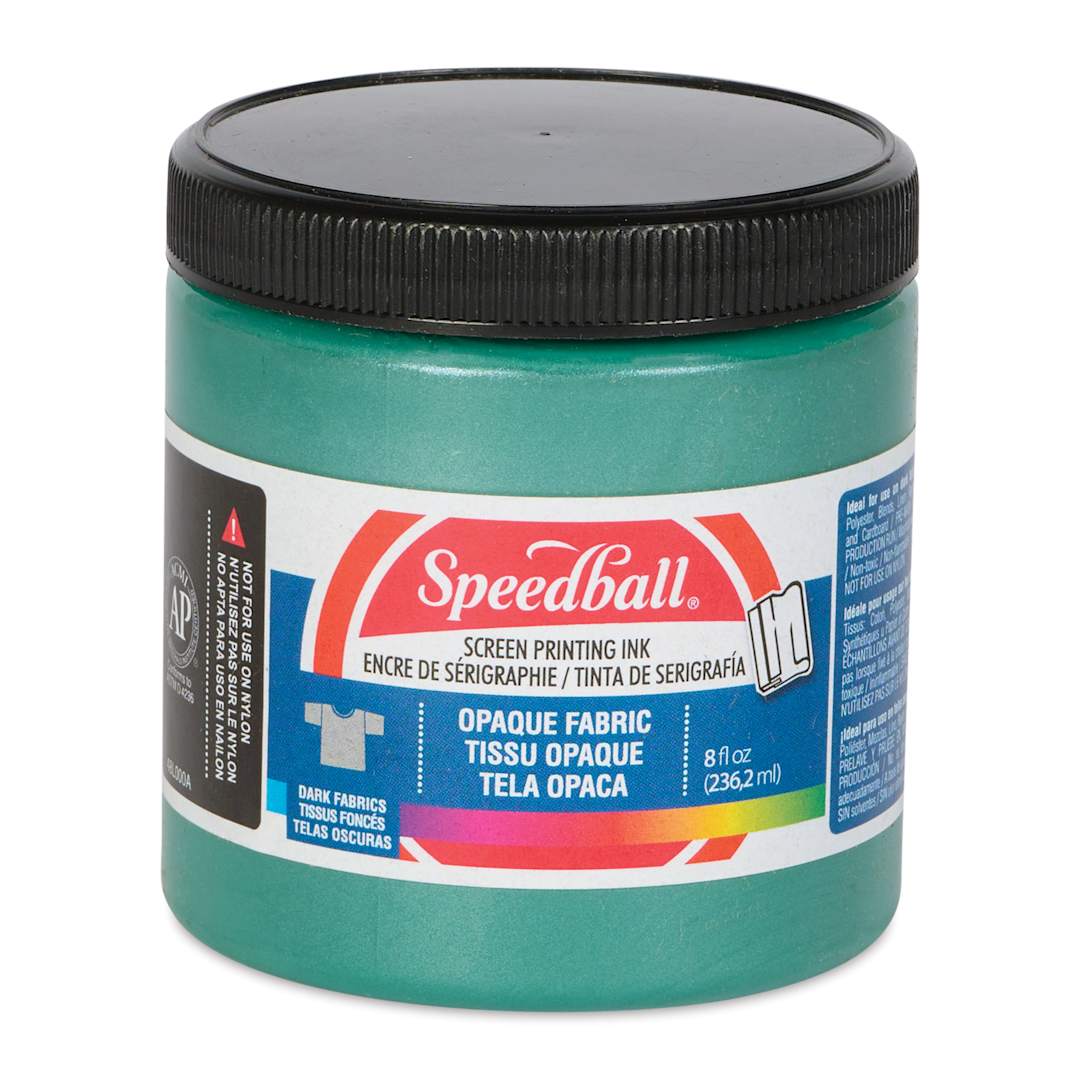 Open in modal - Fabric Screen Printing Ink - Prim Peacock, 8 oz, front of the jar