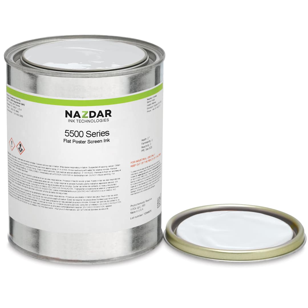 Open in modal - Nazdar 5500 Series Flat Poster Screen Ink - Opaque White, Gallon