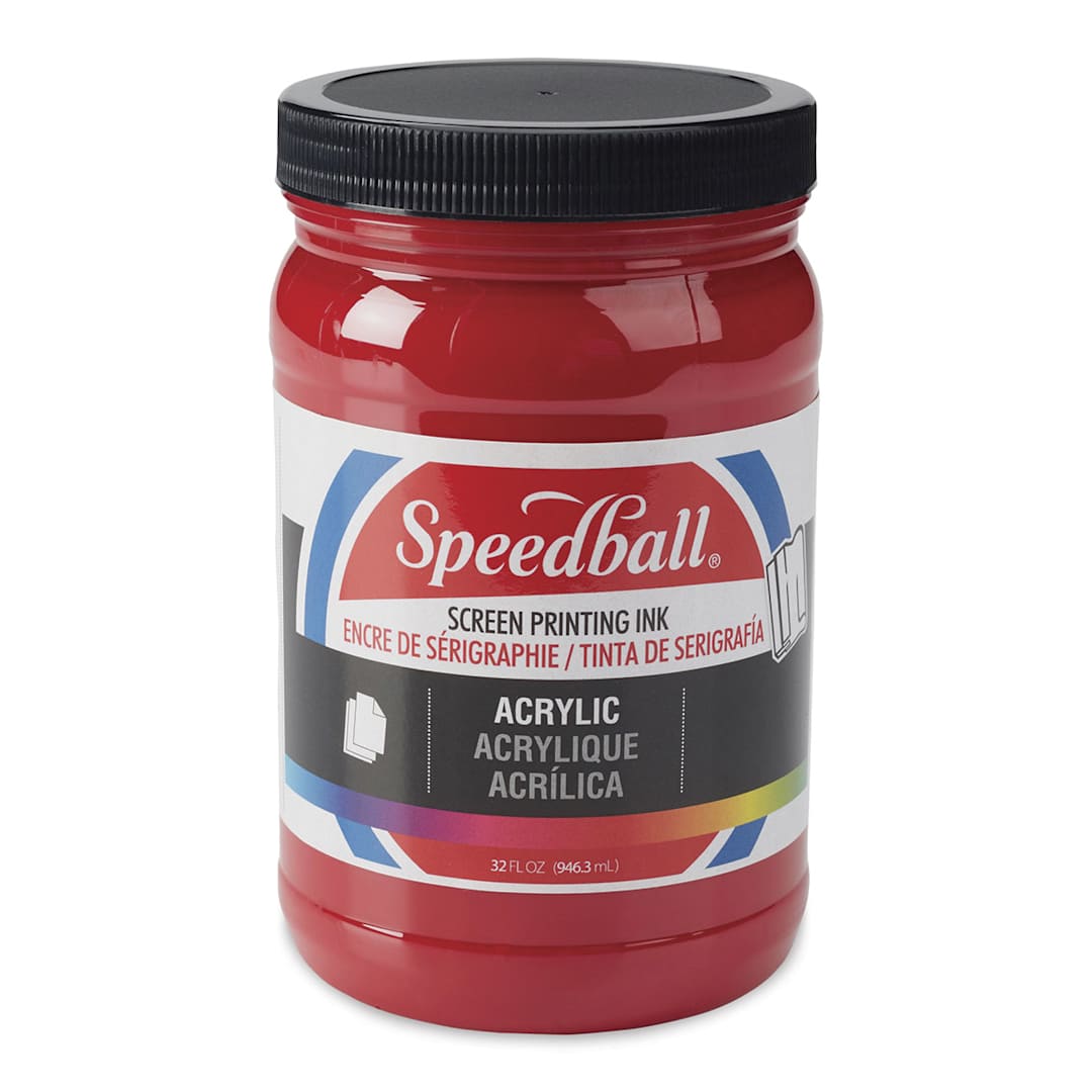 Open in modal - Speedball Permanent Acrylic Screen Printing Ink - Dark Red, Quart