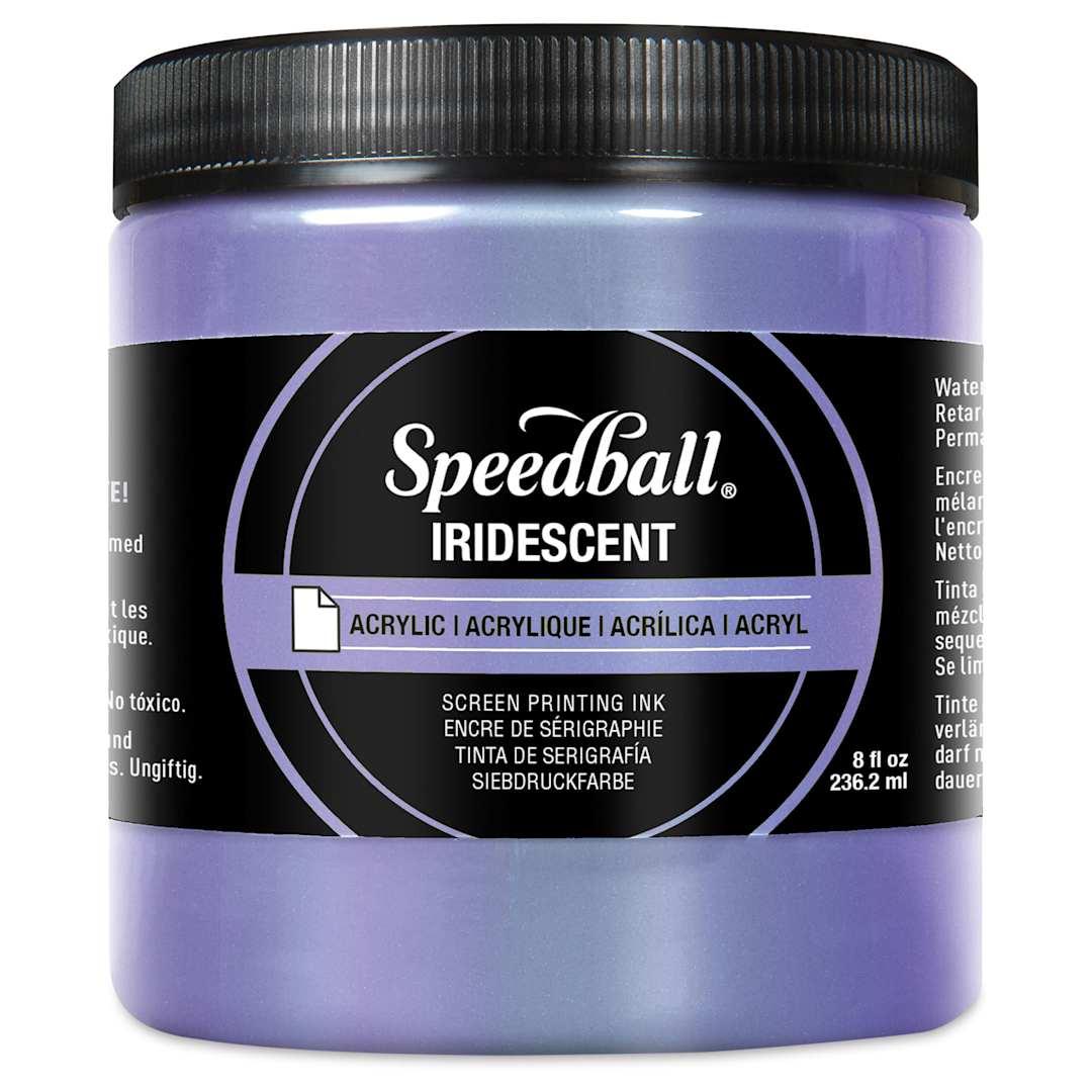 Open in modal - Speedball Iridescent Acrylic Screen Printing Ink - Mermaid, 8 oz Jar