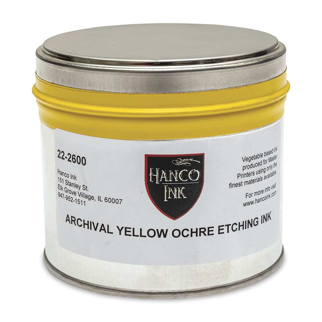 Open in modal - Hanco Oil Based Etching Ink - 1 lb, Yellow Ochre - front
