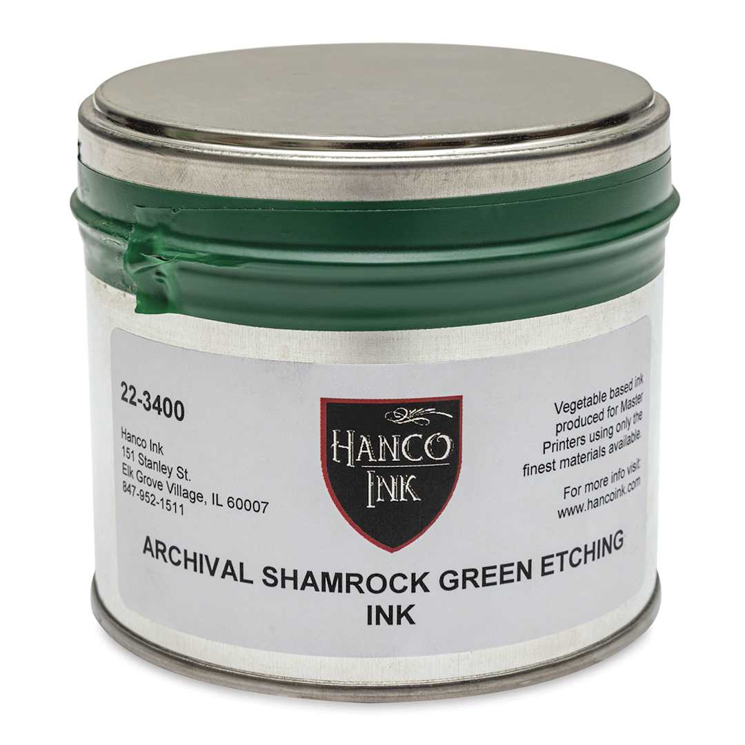 Open in modal - Hanco Oil Based Etching Ink - 1 lb, Shamrock Green - front