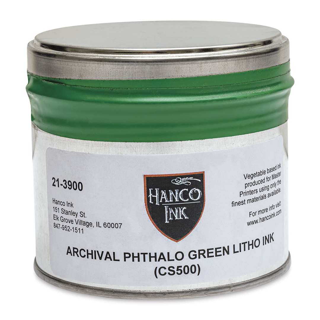 Open in modal - Hanco Litho Ink - 1 lb, Phthalo Green - front