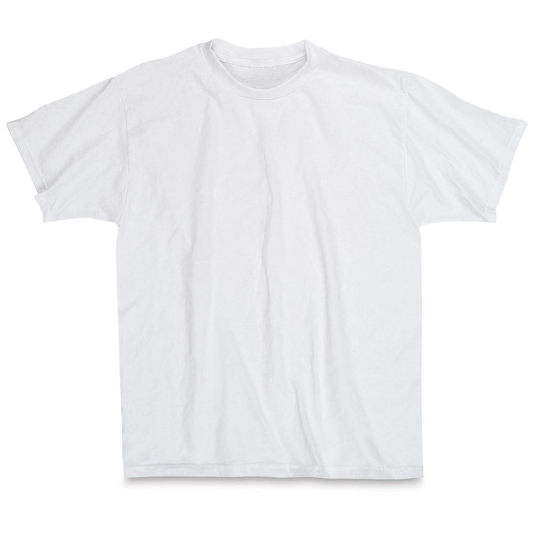 Open in modal - First Quality 50/50 T-Shirts, Adult Sizes - White Large