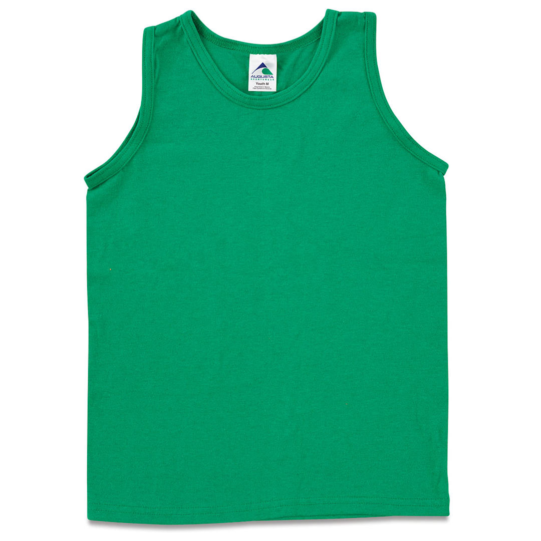 Open in modal - Youth Tank Top - front view in Green