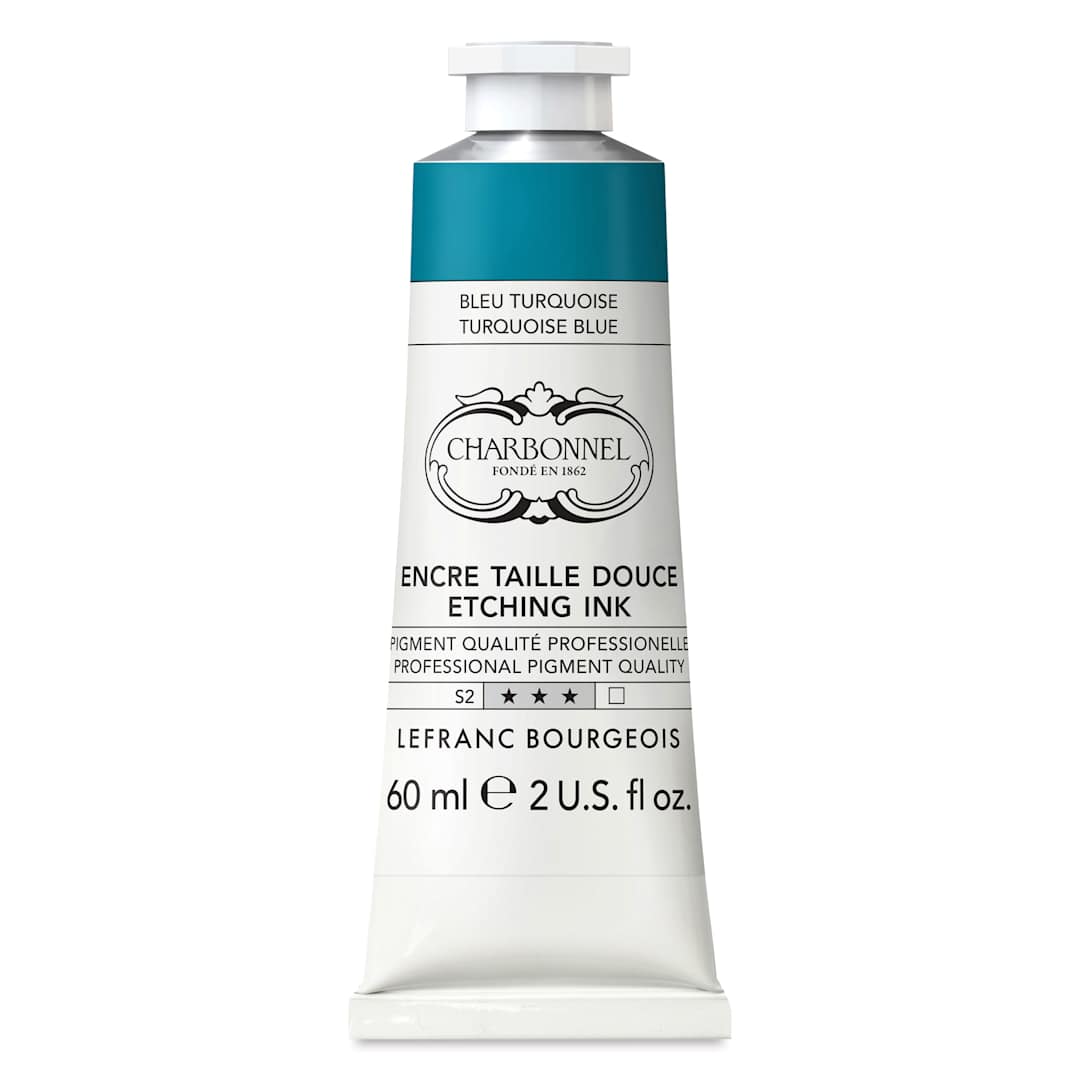 Open in modal - Charbonnel Etching Ink - Turquoise Blue Lake, 60 ml