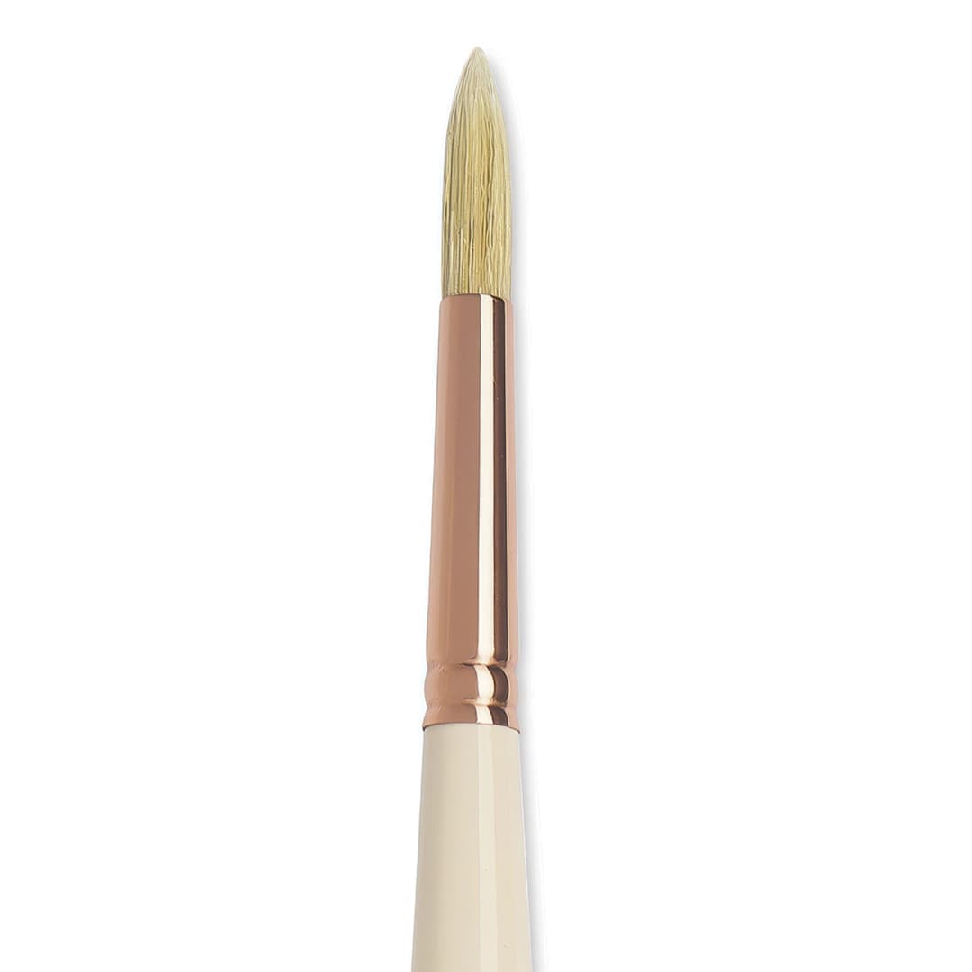 Open in modal - Blick x Raphaël L'Impressionniste Synthetic Bristle Brush - Round, Size 12, Long Handle close up