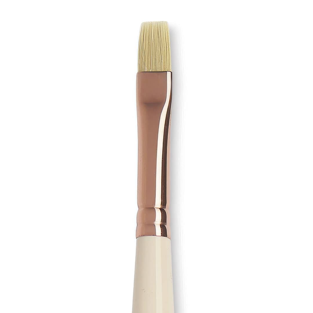 Open in modal - Blick x Raphaël L'Impressionniste Synthetic Bristle Brush - Bright, Size 6, Long Handle close up