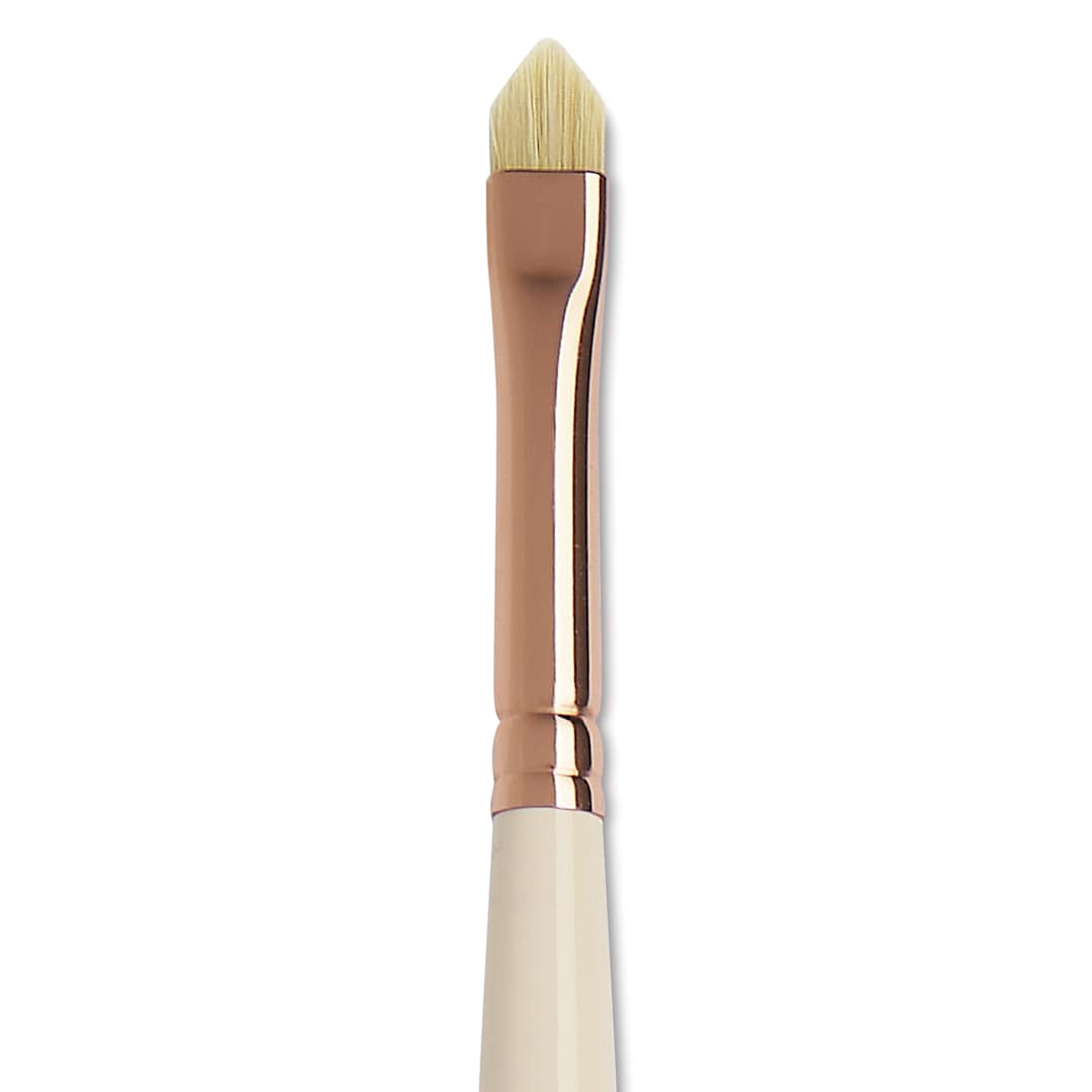 Open in modal - Blick x Raphaël L'Impressionniste Synthetic Bristle Brush - Double Edged, Size 4, Long Handle close up