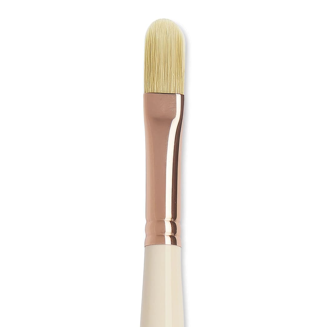 Open in modal - Blick x Raphaël L'Impressionniste Synthetic Bristle Brush - Filbert, Size 10, Long Handle close up