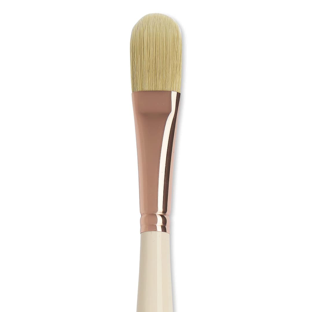 Open in modal - Blick x Raphaël L'Impressionniste Synthetic Bristle Brush - Filbert, Size 20, Long Handle close up