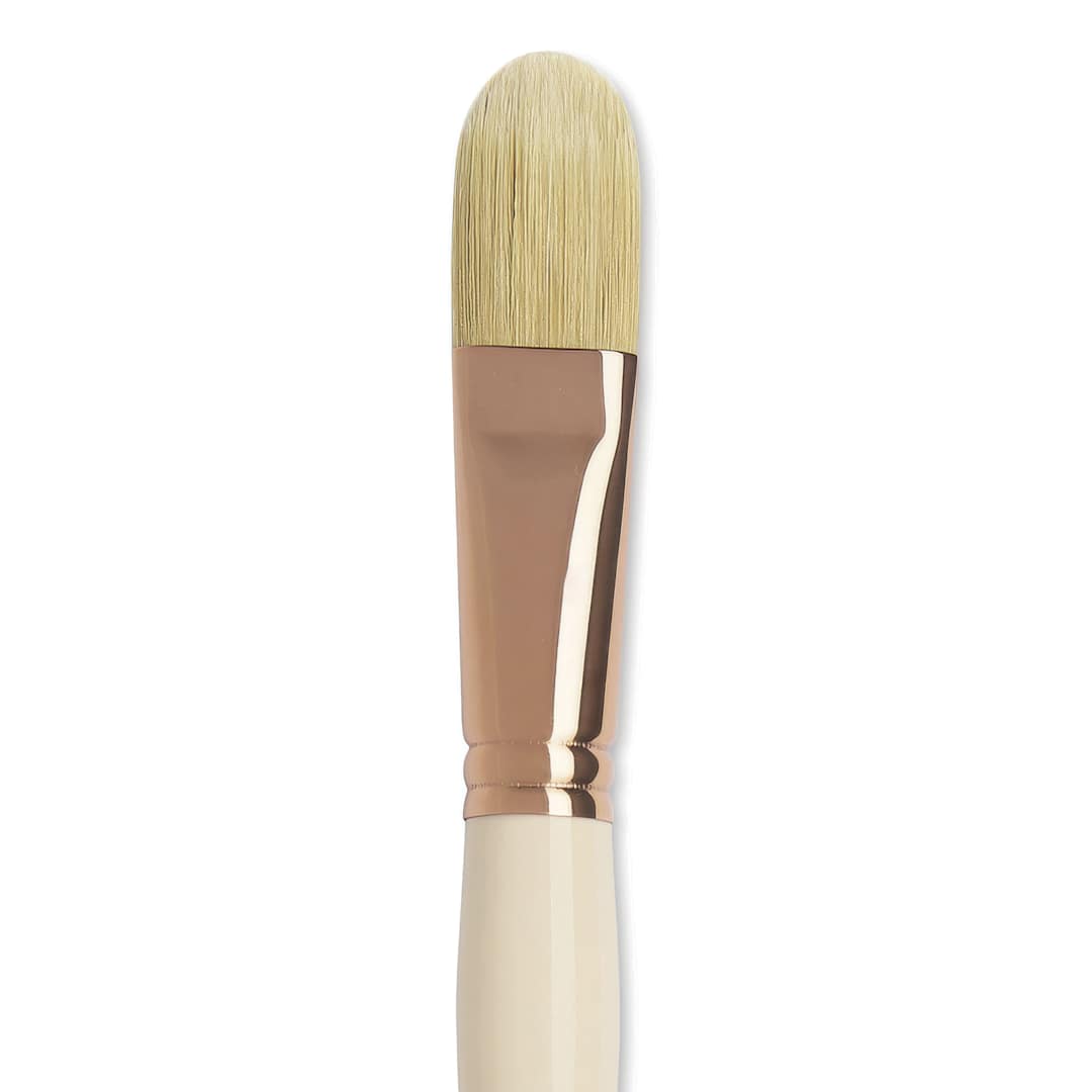 Open in modal - Blick x Raphaël L'Impressionniste Synthetic Bristle Brush - Filbert, Size 24, Long Handle close up