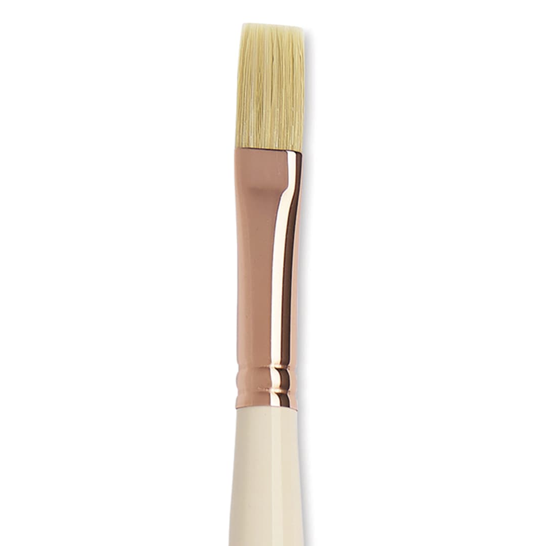 Open in modal - Blick x Raphaël L'Impressionniste Synthetic Bristle Brush - Flat, Size 10, Long Handle close up