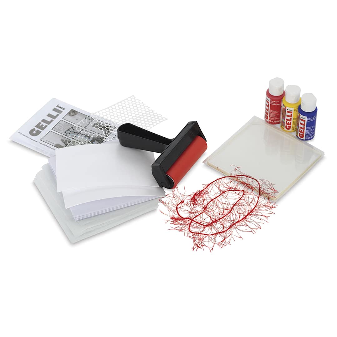 Open in modal - Gelli Arts Printing Kit - Components of Card Printing Kit shown
