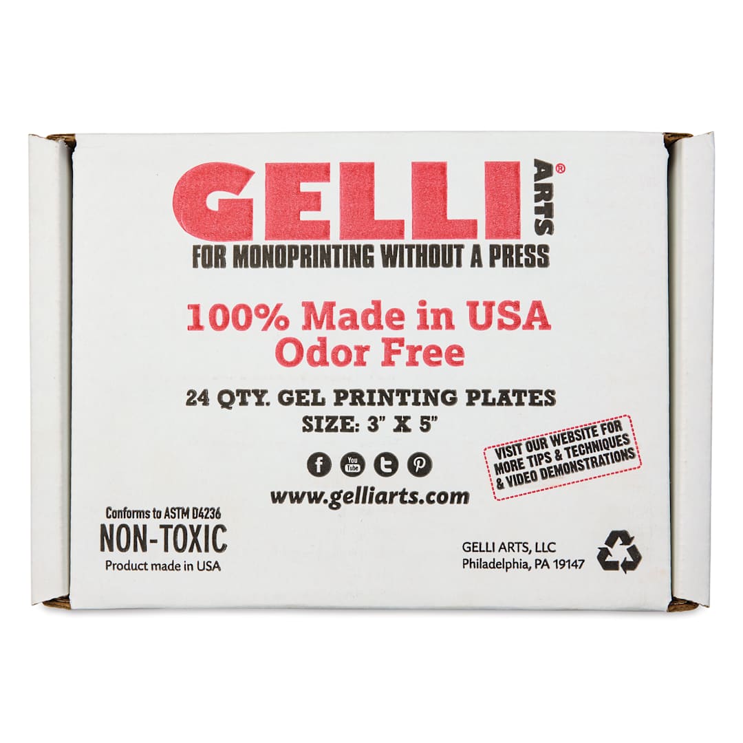 Open in modal - Gelli Arts Gel Printing Plates - Class Pack, 3" x 5", Rectangle, Pkg of 24