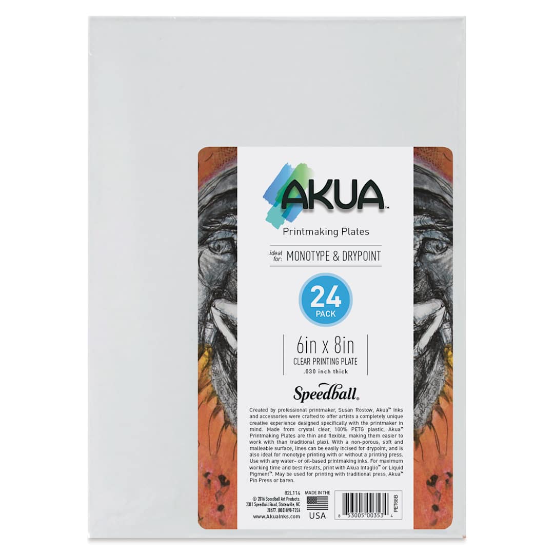 Open in modal - Akua Printmaking Plates - 6" x 8", Pkg of 24, label shown