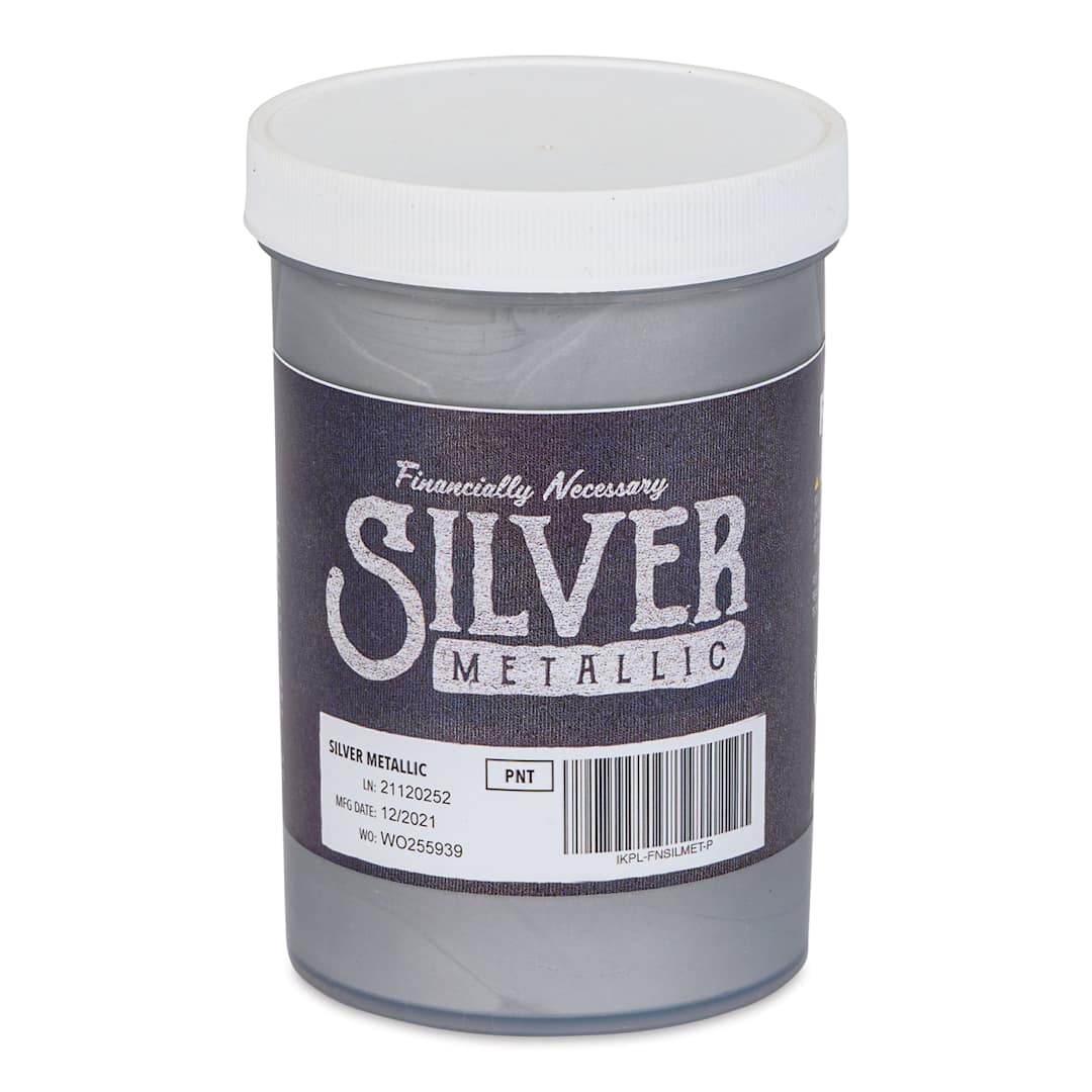 Open in modal - FN Ink Plastisol Screen Printing Ink - Silver Metallic, Pint