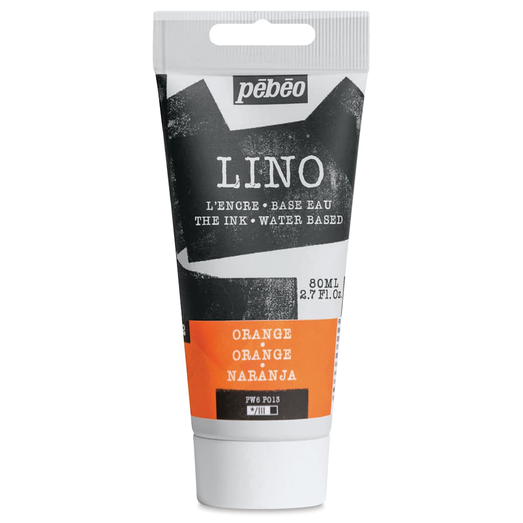 Open in modal - Pebeo Lino Ink - Orange, 80 ml Tube