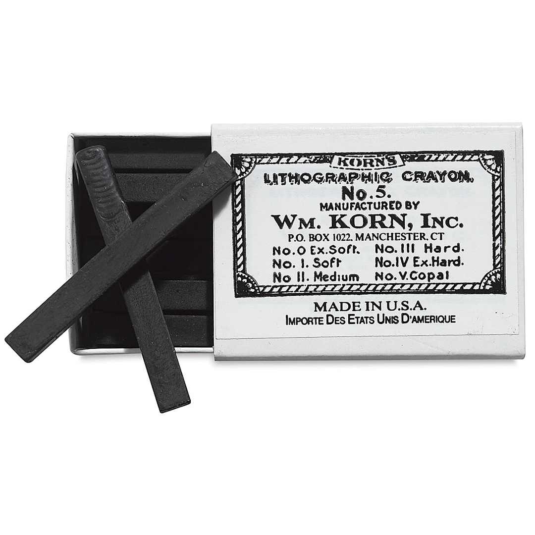 Open in modal - Korn's Lithographic Crayons - Box of 12, #5 Copal