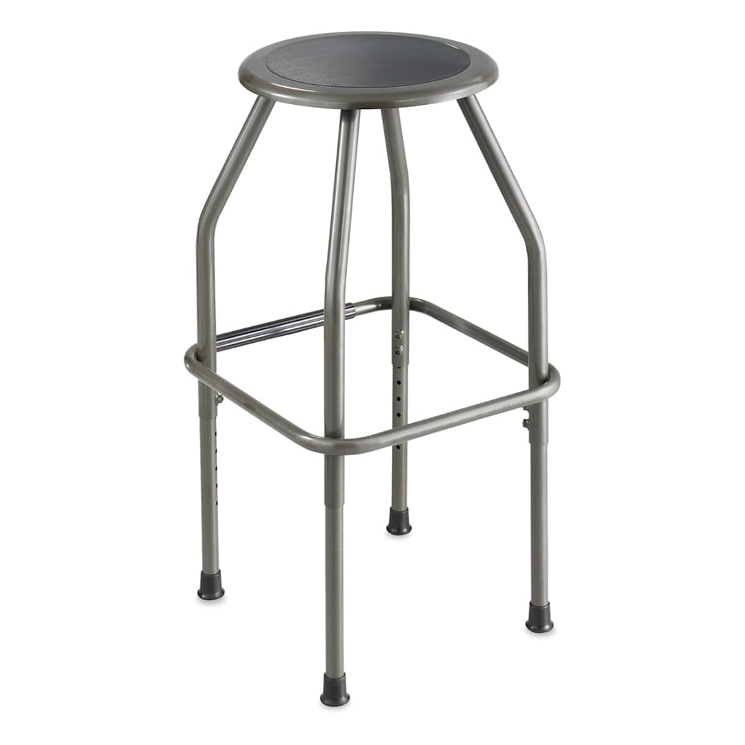 Open in modal - Safco Diesel Adjustable-Height Stool - Pewter