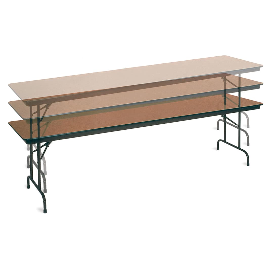 Open in modal - Budget-Priced Folding Table - 36" x 96", Walnut, Adjustable