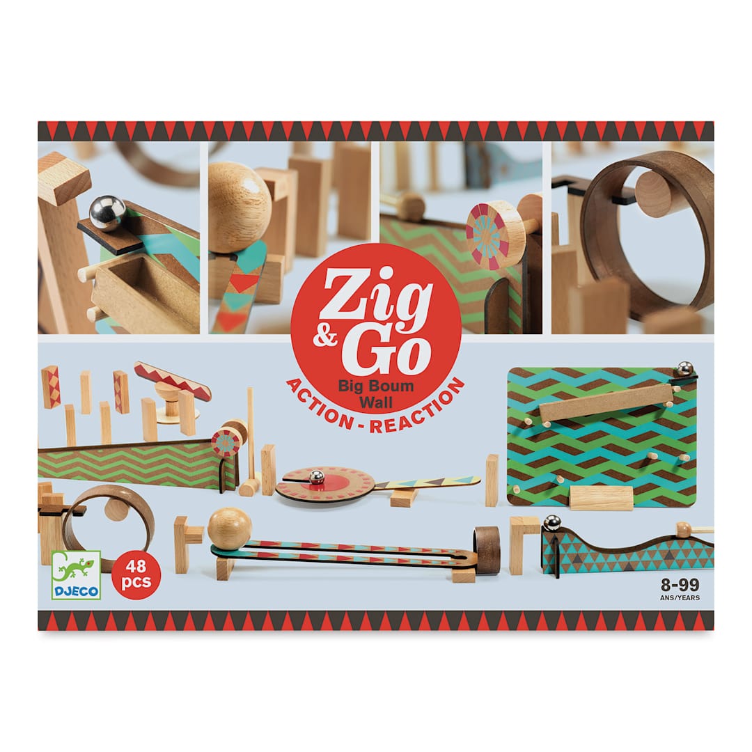 Open in modal - Djeco Zig and Go Reaction Construction Set - Big Boum Wall (Front of packaging)
