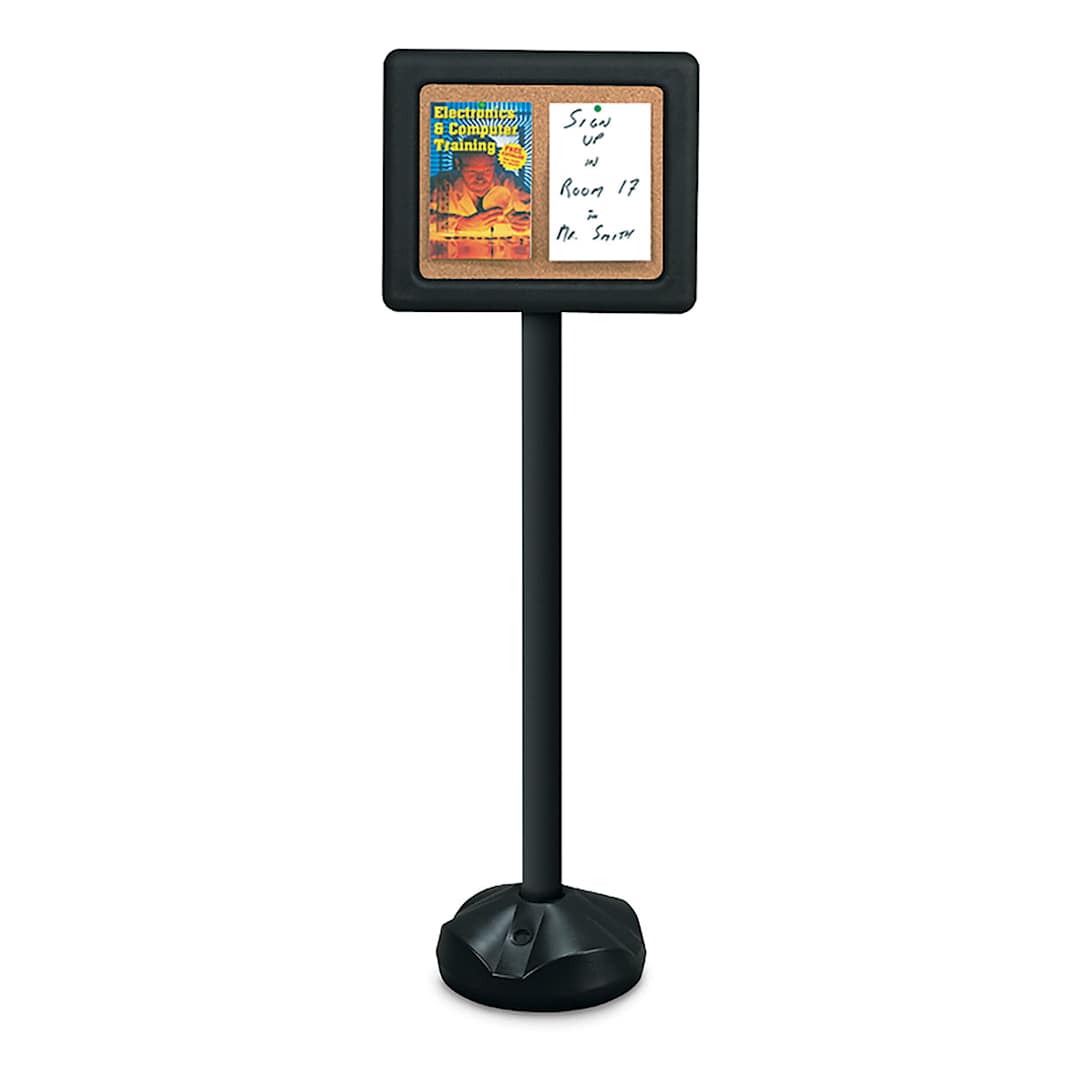Open in modal - Pedestal Sign - 14" x 11", Cork Insert - on stand