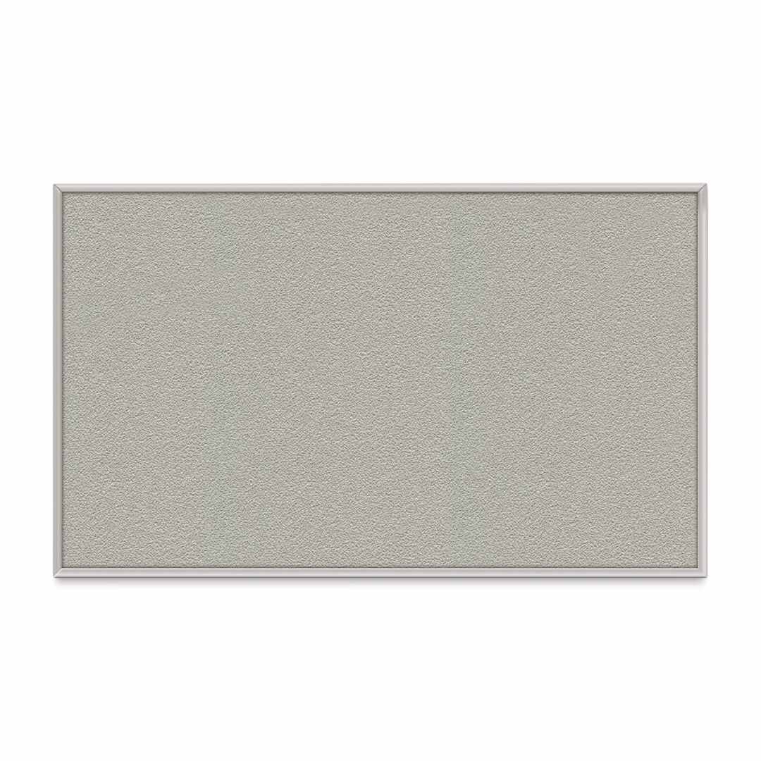 Open in modal - Ghent PremaTak Tackboard - 4 ft x 6 ft, Silver, Vinyl, Aluminum Frame