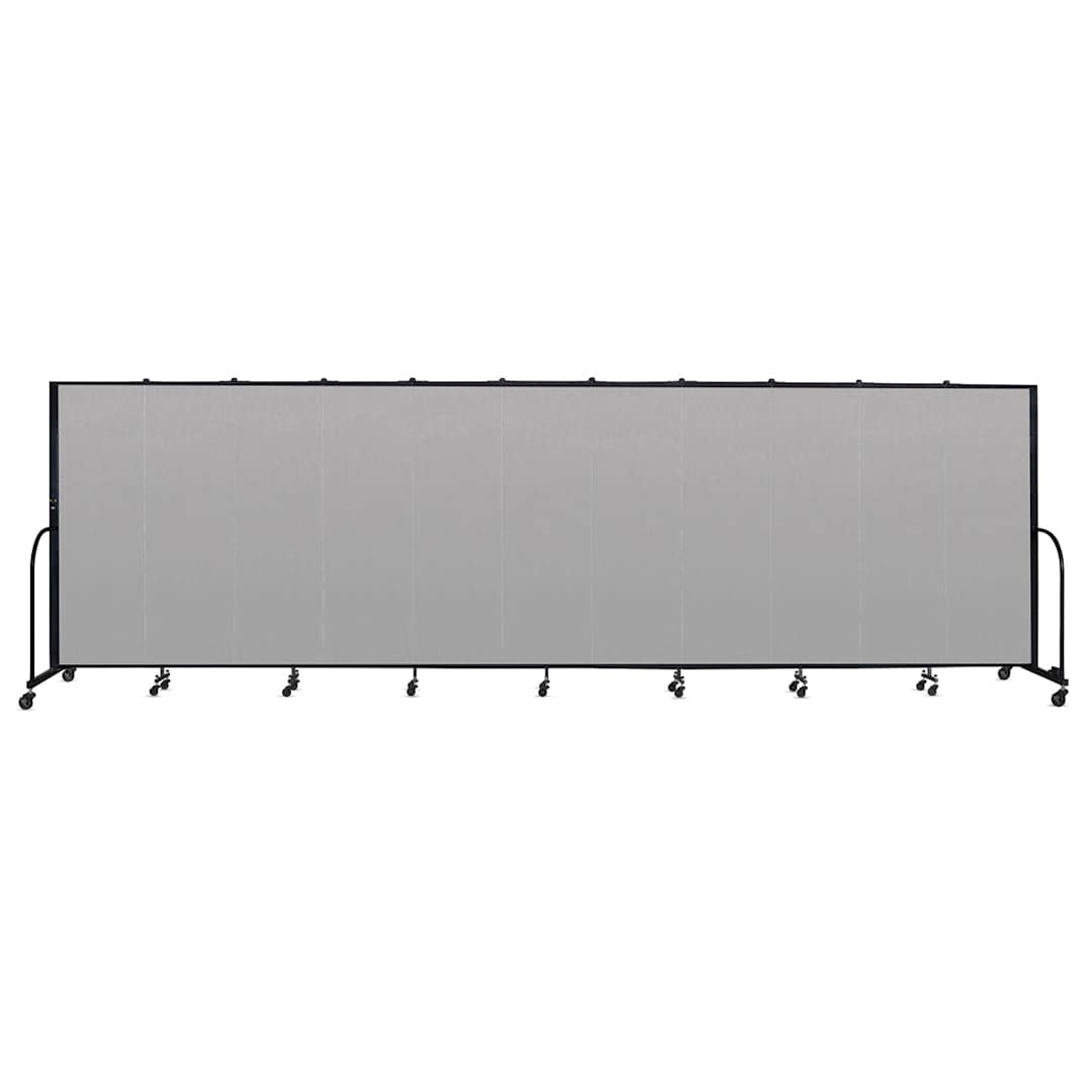 Open in modal - Screenflex Portable Room Dividers - 6 ft x 20.5 ft, Gray, 11 Panel