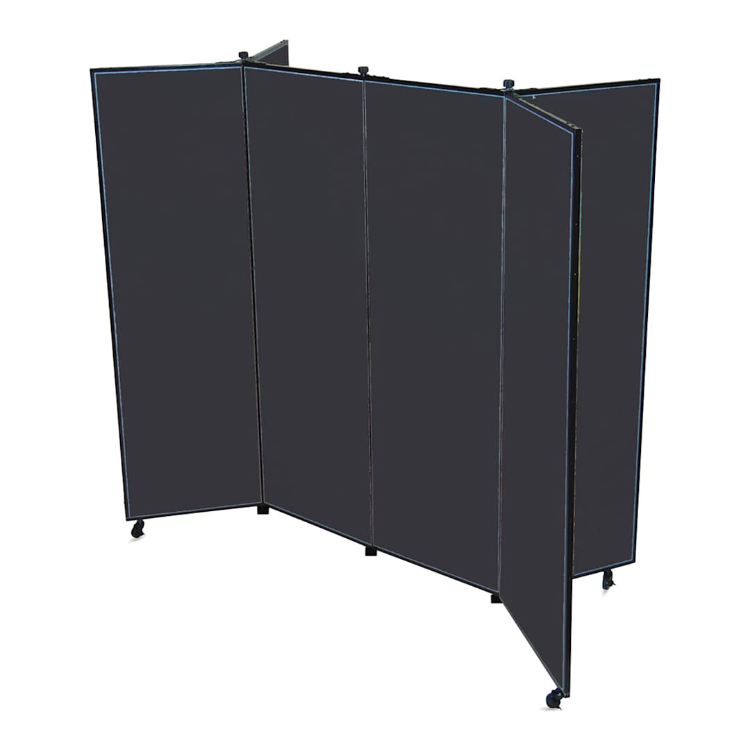 Open in modal - Screenflex Mobile Display - 5 ft 9", Black, 6 Panel