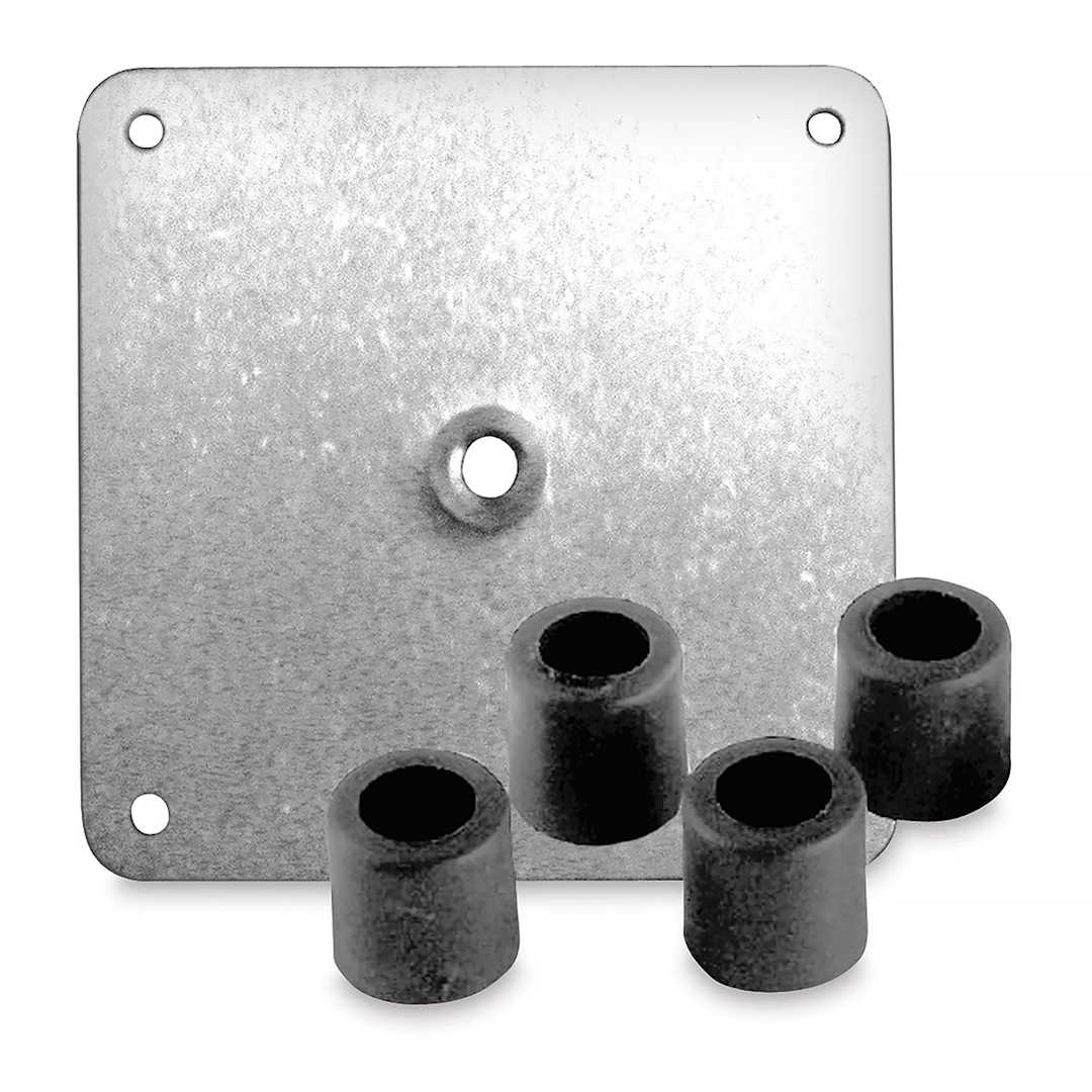 Open in modal - Guerrilla Painter Tripod Mount and Rubber Bumper Feet Set (silver plate with 4 rubber bumpers)