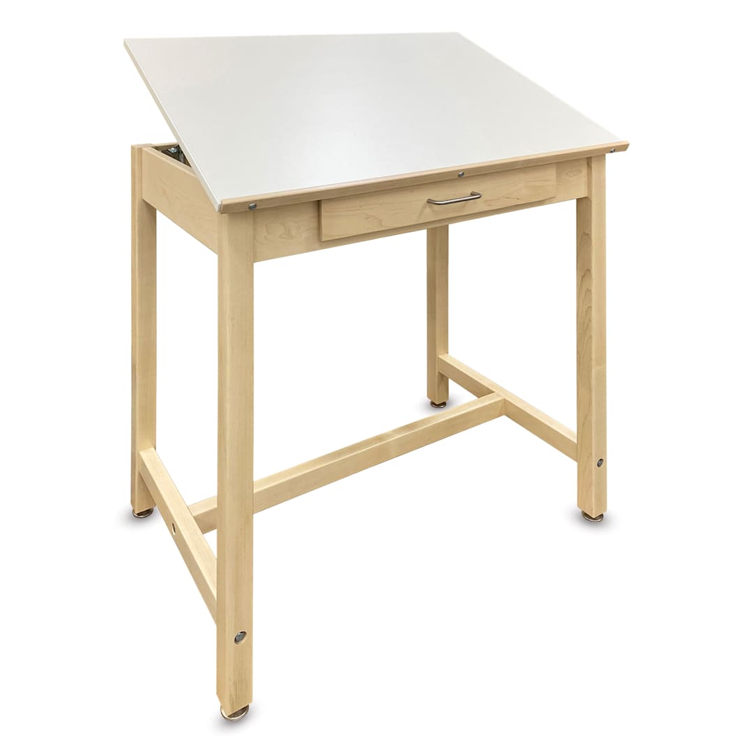 Open in modal - Hann - Adjustable Drawing Table - With Drawer, 36" x 24" x 37"