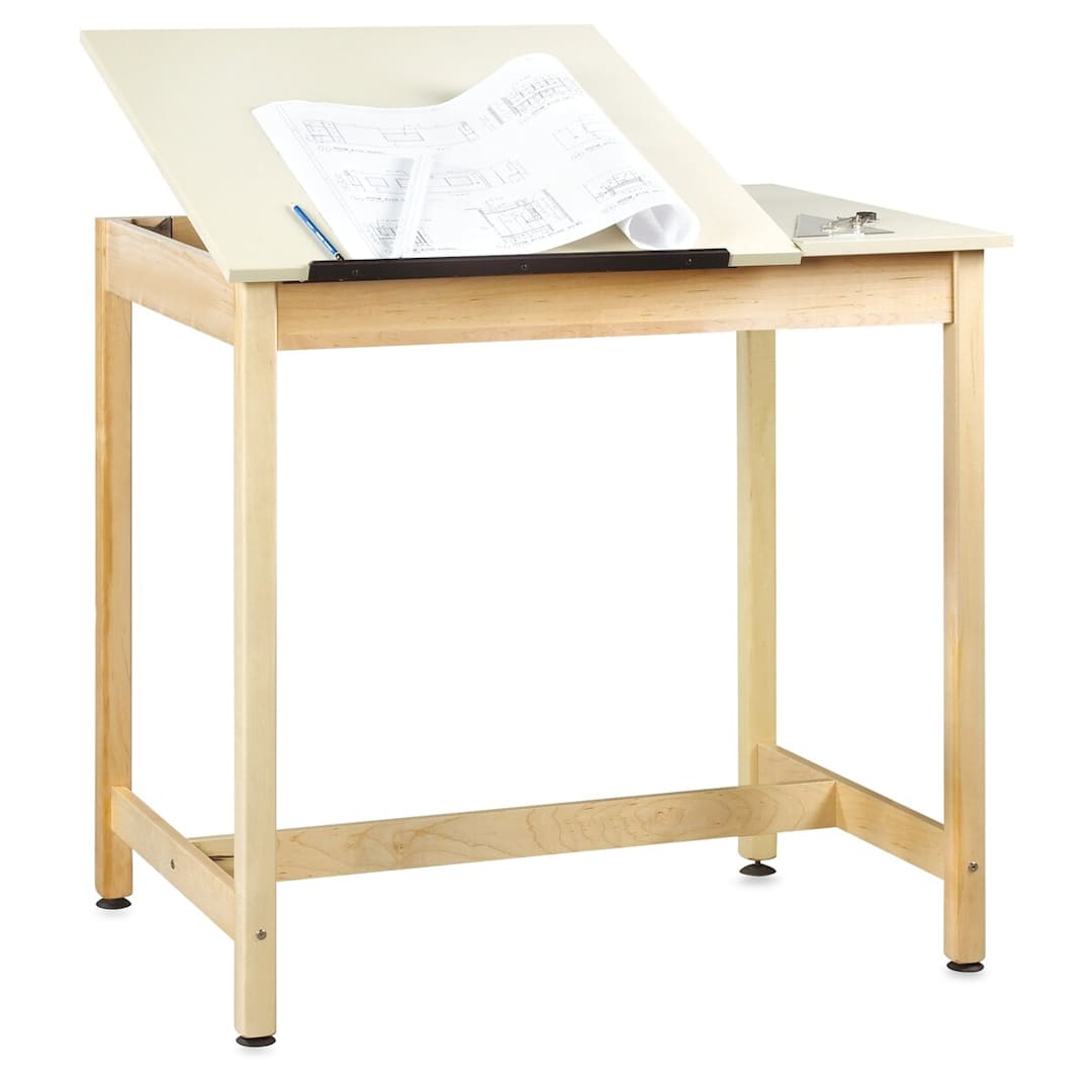 Open in modal - Diversified Spaces Drawing 30"H Table - 2 Piece Top, without Drawer