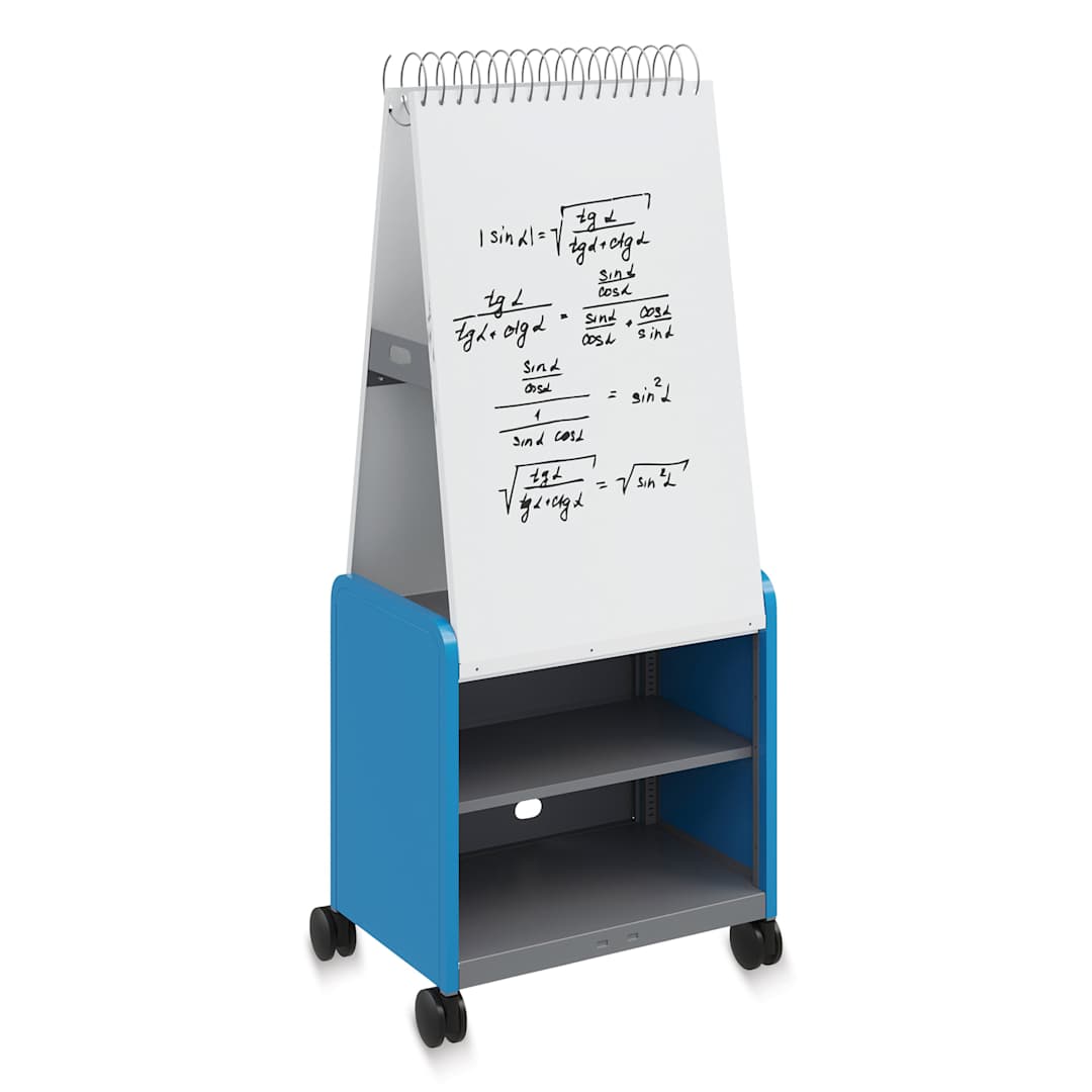 Open in modal - Smith Systems Cascade Spiral Noteboard Unit - Cerulean, Shelves, No Doors