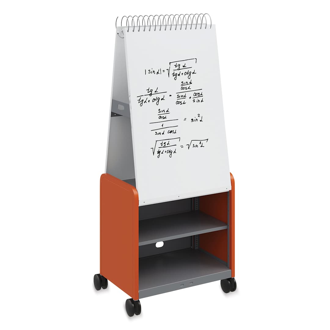 Open in modal - Smith Systems Cascade Spiral Noteboard Unit - Orange, Shelves, No Doors