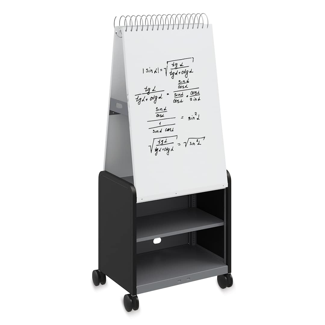 Open in modal - Smith Systems Cascade Spiral Noteboard Unit - Black, Shelves, No Doors