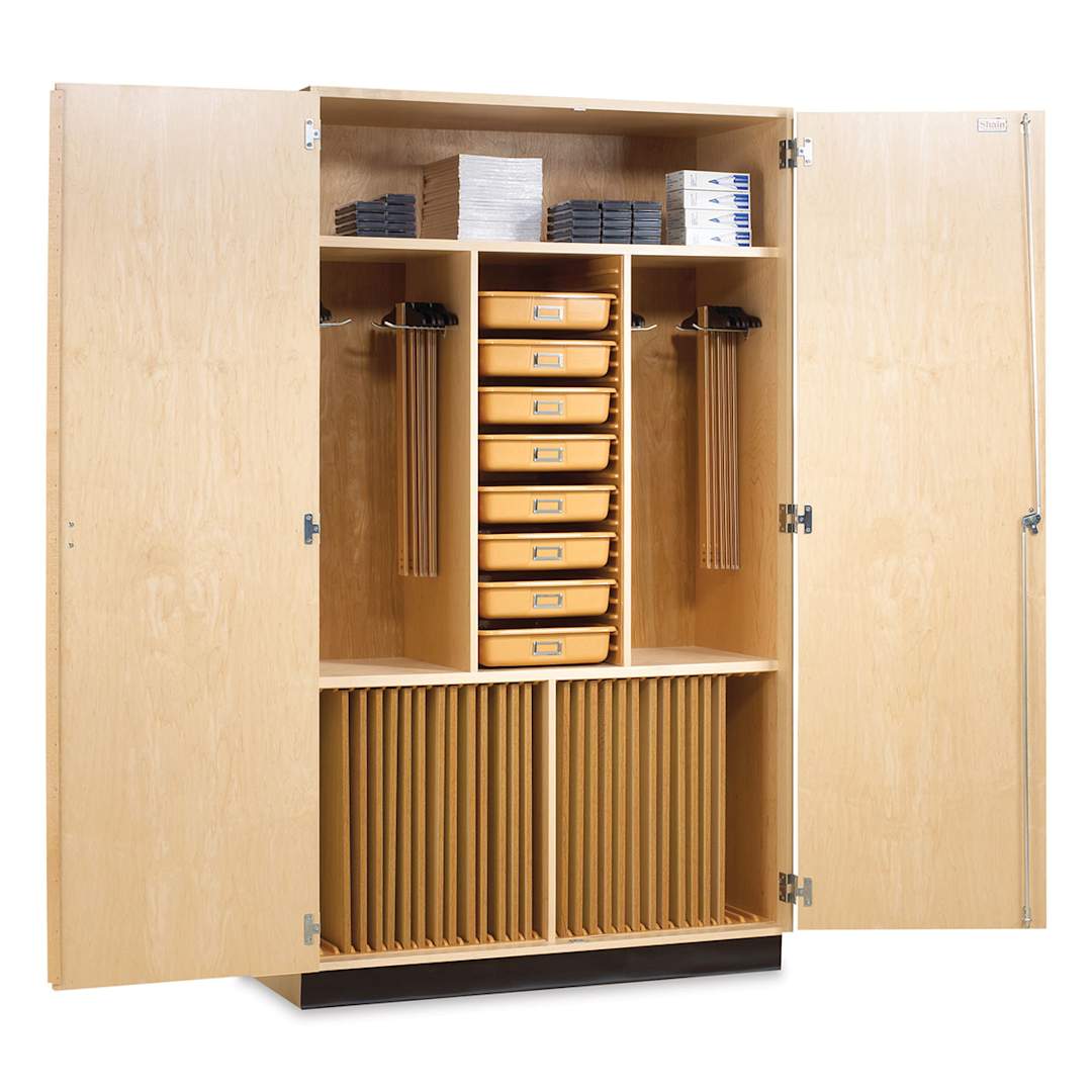 Open in modal - Diversified Spaces Drafting Supply Cabinet - shown open with included supplies inside