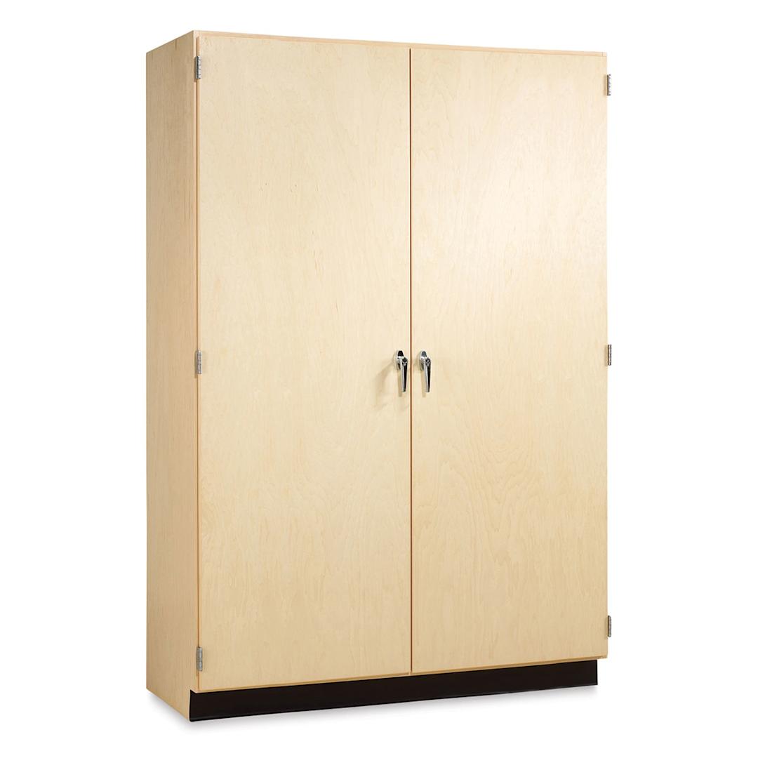 Open in modal - Diversified Spaces Drafting Supply Cabinet - Left angle view of closed 60" wide cabinet