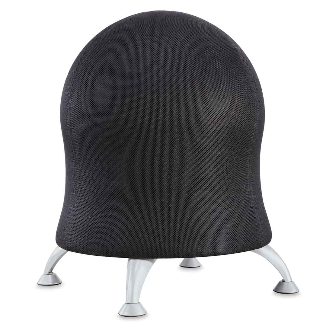 Open in modal - Safco Zenergy Ball Chairs - Front view of Black Mesh Chair