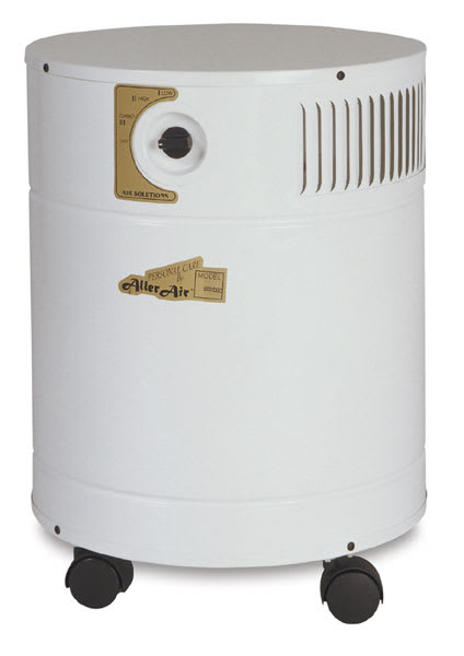 Open in modal - Air Purifier - Front view of White Exec Purifier showing controls