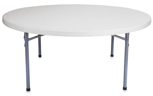 Open in modal - Folding Tables - Front view of Round Table