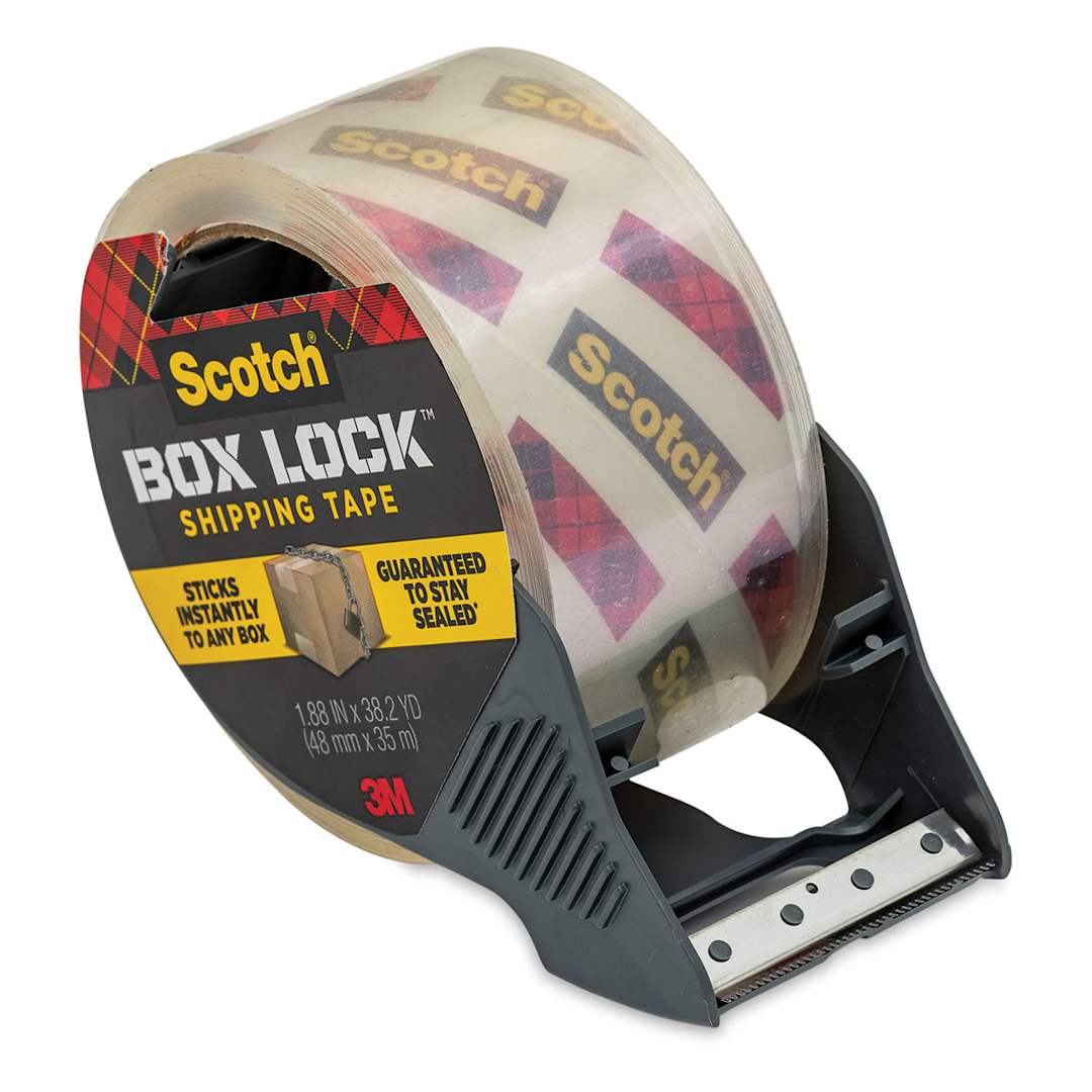 Open in modal - Scotch Box Lock Shipping Tape With Dispenser - 1.88" x 38.2 Yards