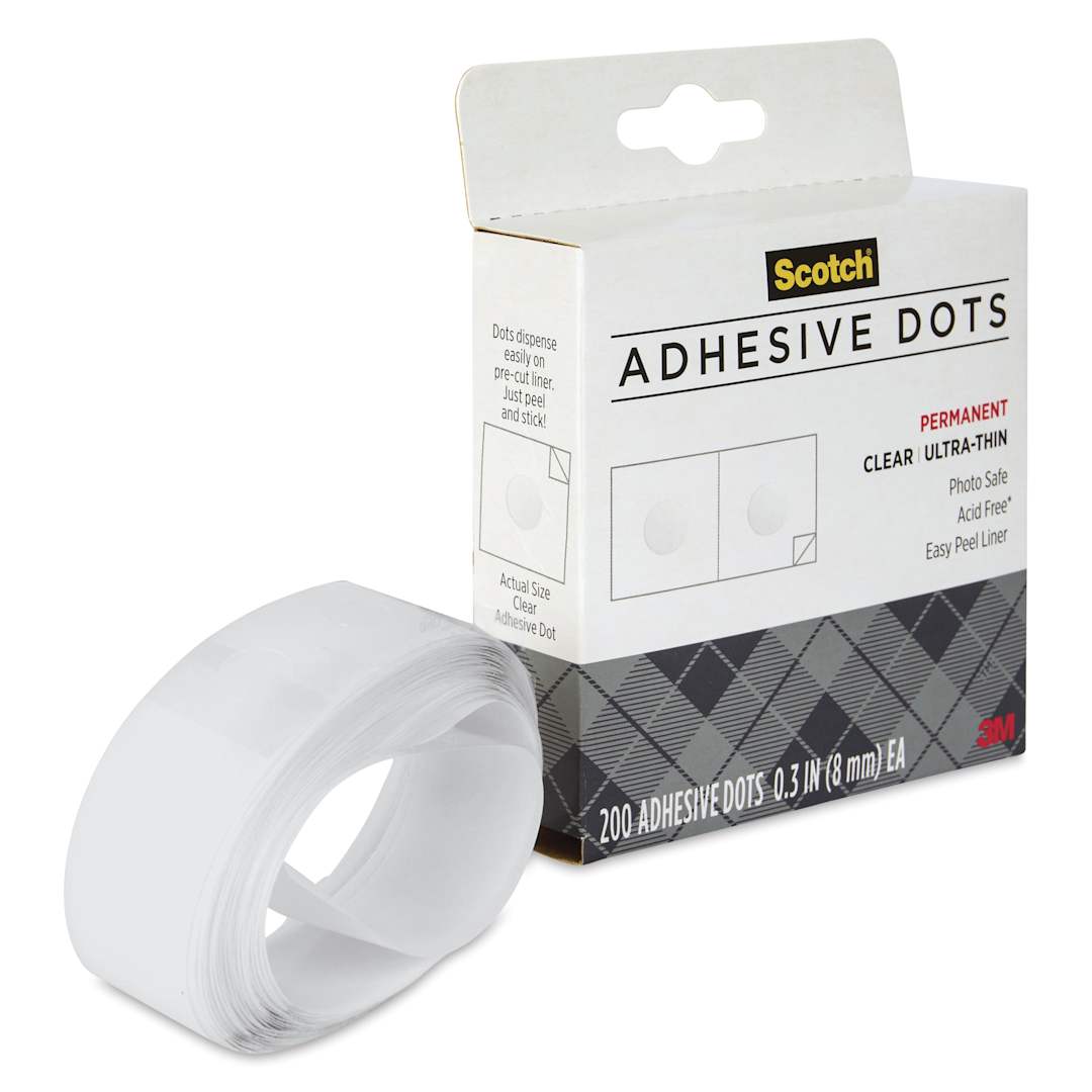 Open in modal - Scotch Adhesive Dots - Pkg of 200, Clear, 0.3"