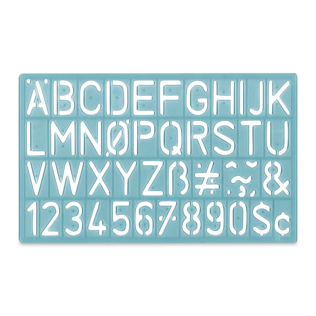 Open in modal - Westcott Stencil Lettering Guide - Caps and Numbers, 1-1/8"