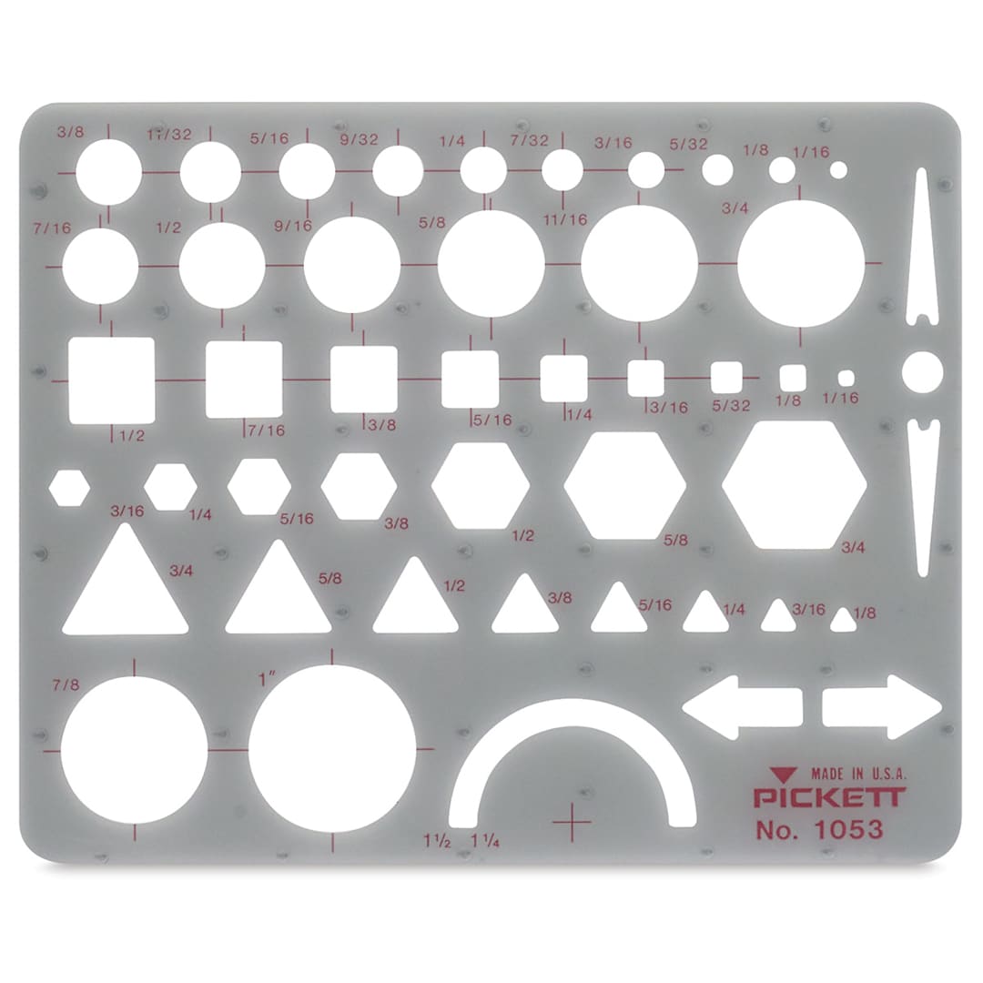 Open in modal - 
Pickett Arrows and Shapes Templates - Front view of Small General Purpose Template