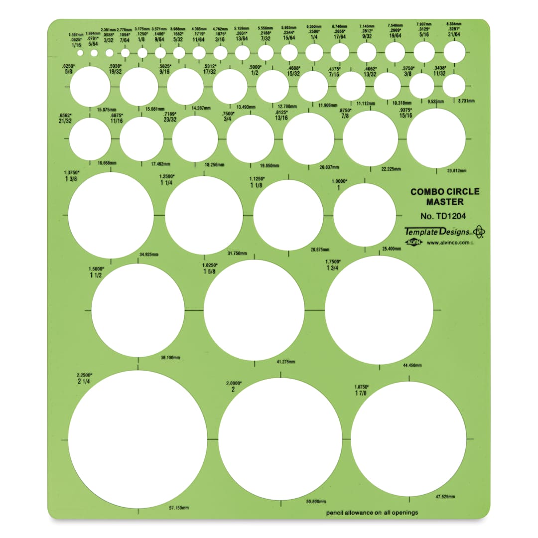 Open in modal - Alvin Templates - Combo Circle Master, 5-1/2" x 11-1/2"