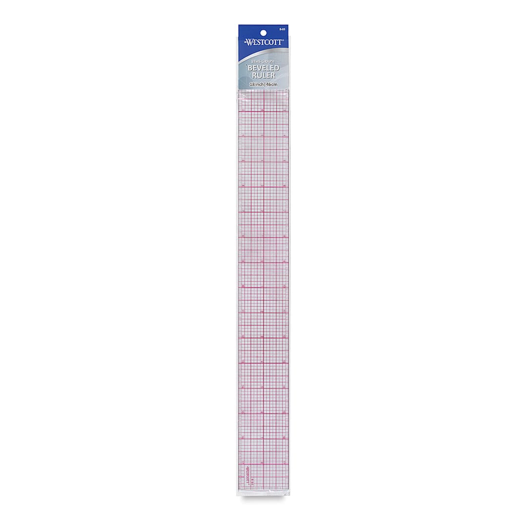Open in modal - 8ths Graph Beveled Ruler - 18" x 2" 