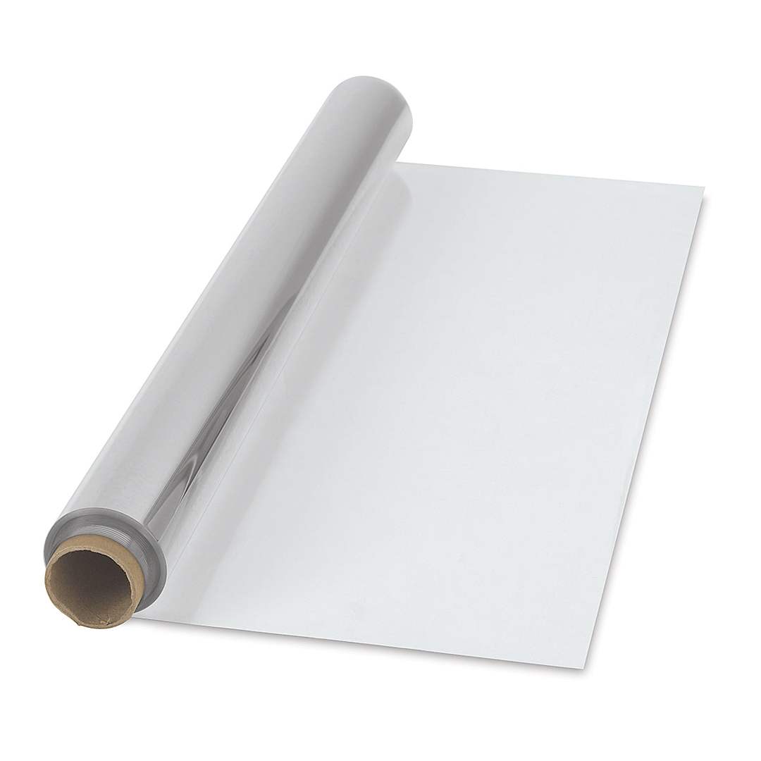 Open in modal - Grafix Edge Stencil Film - Angled view of open roll, slightly unrolled