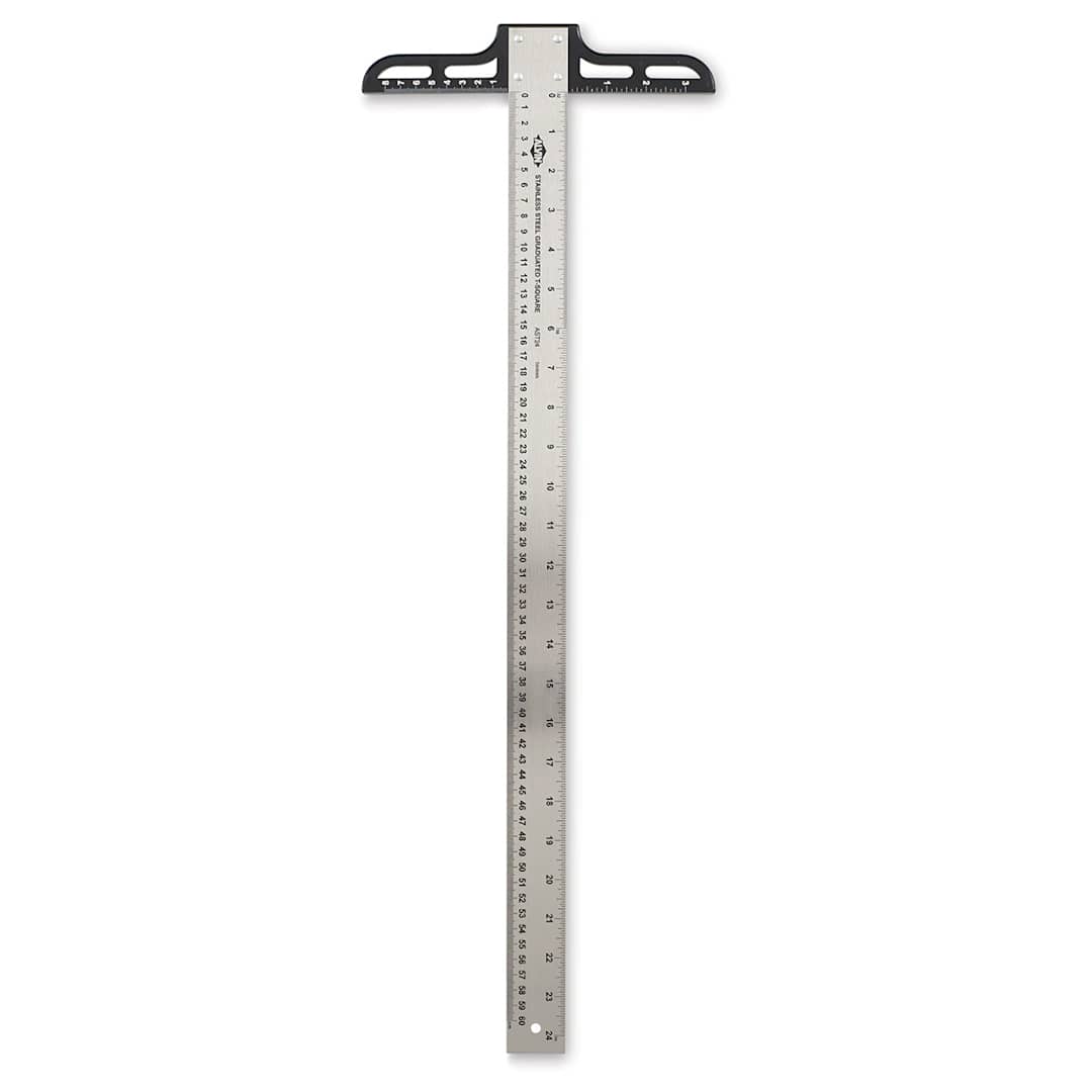 Open in modal - Alvin Stainless Steel Graduated T-Square - 24"